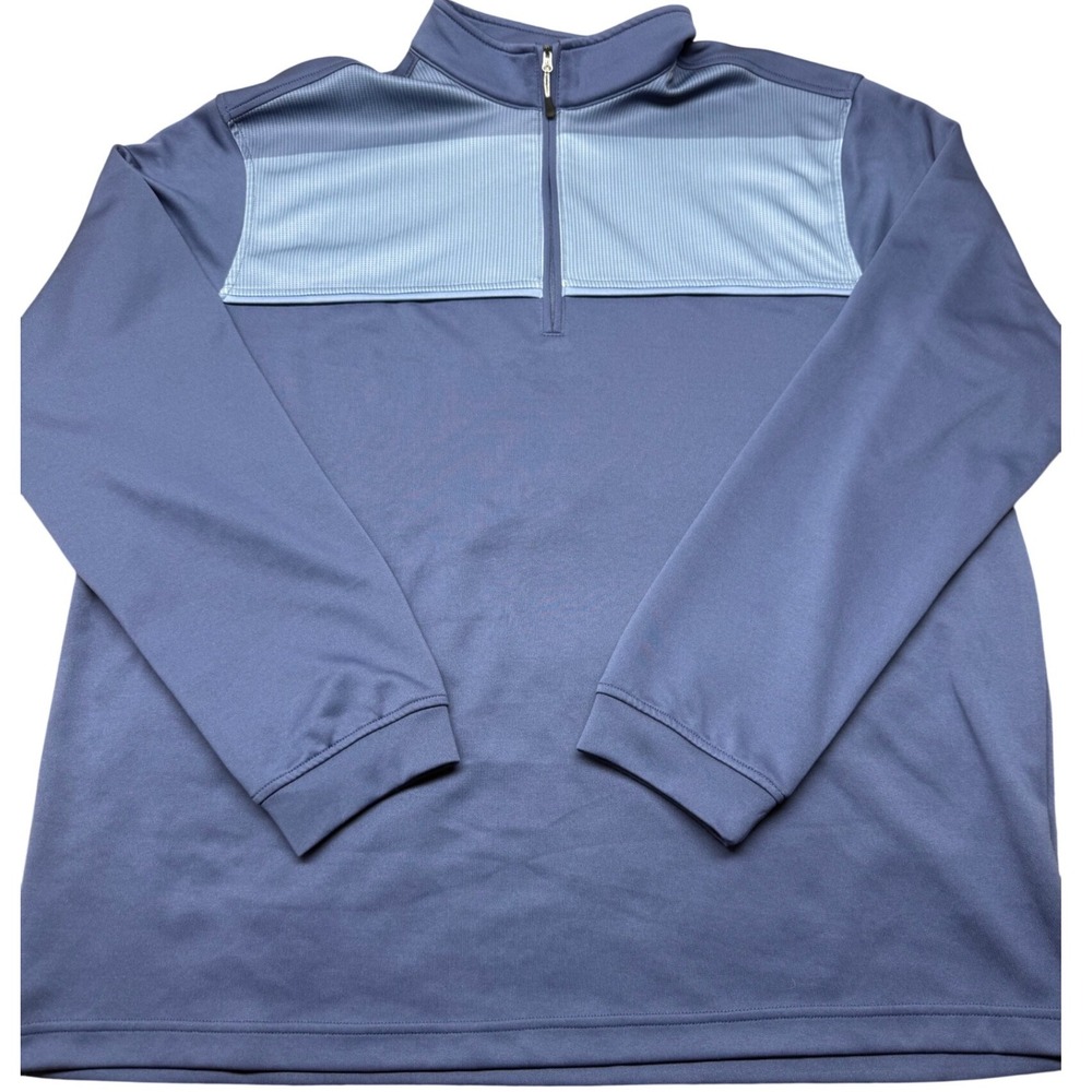 Bolle Quarter Zip Pullover Mens XL Blue Excellent Textured Chest Panel Top